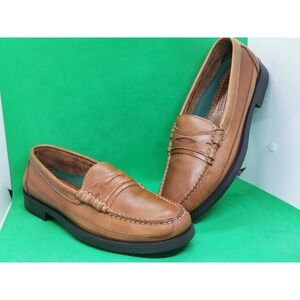 Sebago Classic Dan Brown Leather Penny Loafers Moc Toe Size 9 D New Made In USA
